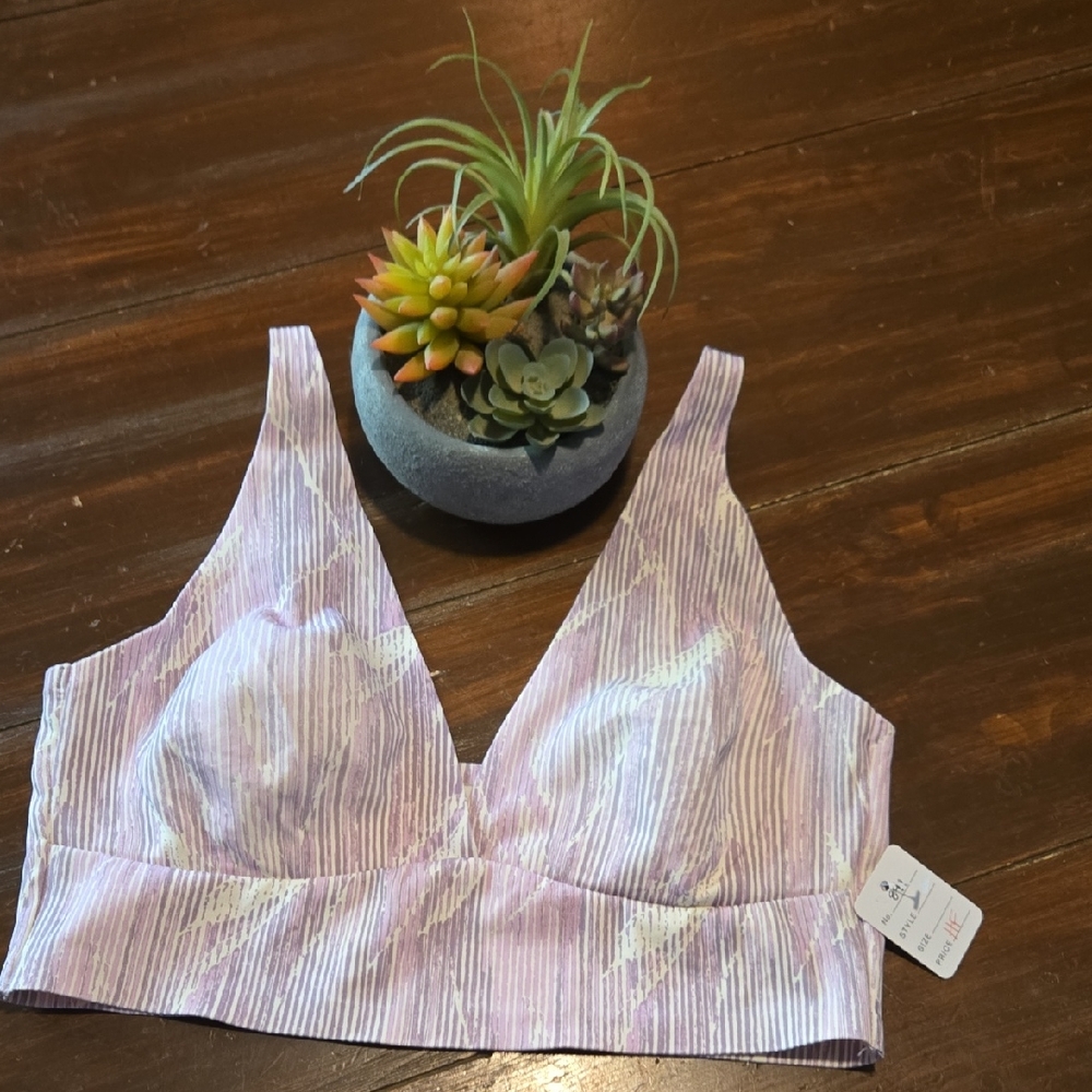 Auden Lavender and White Bralette #841